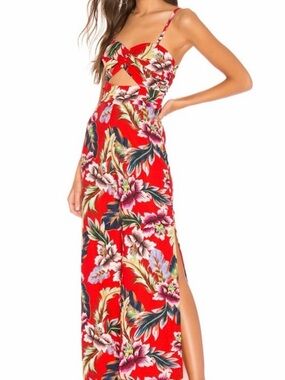 NBD x NAVEN Tropical Red Jumpsuit